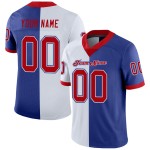 Maglia da football personalizzata Split Mesh Royal Fashion, rossa e bianca Maglia da football personalizzata Split Mesh Royal Fashion, rossa e bianca