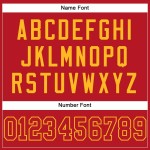 Maglia da football autentica personalizzata in rete rossa rosso-oro Maglia da football autentica personalizzata in rete rossa rosso-oro