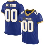 Maglia da calcio dorata bianca-vecchia autentica personalizzata in maglia blu navy Maglia da calcio dorata bianca-vecchia autentica personalizzata in maglia blu navy