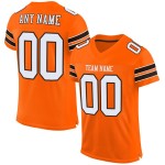 Maglia da calcio a rete autentica arancione bianca e marrone personalizzata Maglia da calcio a rete autentica arancione bianca e marrone personalizzata