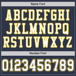 Maglia da football autentica personalizzata in maglia bianca e oro, stile retrò, blu navy Maglia da football autentica personalizzata in maglia bianca e oro, stile retrò, blu navy
