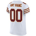 Maglia da calcio personalizzata bianca autentica in maglia bordeaux-oro Maglia da calcio personalizzata bianca autentica in maglia bordeaux-oro