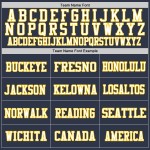 Maglia da football autentica personalizzata in maglia bianca e oro, stile retrò, blu navy Maglia da football autentica personalizzata in maglia bianca e oro, stile retrò, blu navy