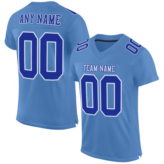 Maglia da calcio a rete blu chiaro personalizzata autentica Royal-White Maglia da calcio a rete blu chiaro personalizzata autentica Royal-White