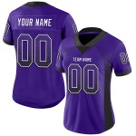 Maglia da calcio personalizzata in maglia nera e bianca Drift Purple Maglia da calcio personalizzata in maglia nera e bianca Drift Purple