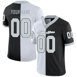 Maglia da calcio personalizzata nera alla moda, maglia da football divisa argento-bianco Maglia da calcio personalizzata nera alla moda, maglia da football divisa argento-bianco