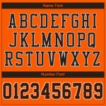 Maglia da calcio arancione personalizzata, maglia autentica marrone-bianca Maglia da calcio arancione personalizzata, maglia autentica marrone-bianca