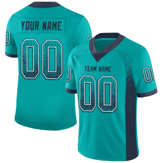 Maglia da football Drift personalizzata blu navy-bianca Maglia da football Drift personalizzata blu navy-bianca