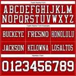 Maglia da football personalizzata autentica in maglia rossa bianco-nera Maglia da football personalizzata autentica in maglia rossa bianco-nera