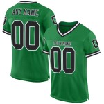 Maglia da football personalizzata in maglia retrò verde autentica nera e bianca di Grass Maglia da football personalizzata in maglia retrò verde autentica nera e bianca di Grass
