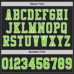 Maglia da football personalizzata verde neon-bianca, autentica, in mesh nera Maglia da football personalizzata verde neon-bianca, autentica, in mesh nera