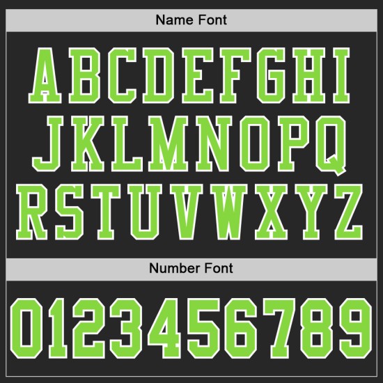 Maglia da football personalizzata verde neon-bianca, autentica, in mesh nera Maglia da football personalizzata verde neon-bianca, autentica, in mesh nera