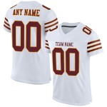 Maglia da calcio personalizzata bianca autentica in maglia bordeaux-oro Maglia da calcio personalizzata bianca autentica in maglia bordeaux-oro