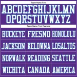Maglia da calcio autentica viola a rete bianca e blu polvere personalizzata Maglia da calcio autentica viola a rete bianca e blu polvere personalizzata