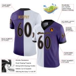 Maglia da calcio personalizzata Split Mesh viola, moda nera e bianca Maglia da calcio personalizzata Split Mesh viola, moda nera e bianca