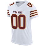 Maglia da calcio personalizzata bianca autentica in maglia bordeaux-oro Maglia da calcio personalizzata bianca autentica in maglia bordeaux-oro