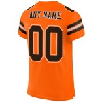 Maglia da calcio arancione personalizzata, maglia autentica marrone-bianca Maglia da calcio arancione personalizzata, maglia autentica marrone-bianca