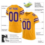 Maglia da calcio autentica viola-bianca personalizzata in maglia dorata Maglia da calcio autentica viola-bianca personalizzata in maglia dorata