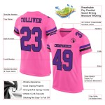 Maglia da calcio autentica rosa, viola e nera personalizzata Maglia da calcio autentica rosa, viola e nera personalizzata