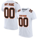 Maglia da calcio personalizzata autentica nera-arancione bianca Maglia da calcio personalizzata autentica nera-arancione bianca