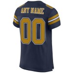 Maglia da calcio autentica in rete personalizzata blu navy oro-bianco antica Maglia da calcio autentica in rete personalizzata blu navy oro-bianco antica