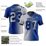 Maglia da calcio personalizzata autentica alla moda in maglia grigio-nera, sfumatura reale Maglia da calcio personalizzata autentica alla moda in maglia grigio-nera, sfumatura reale