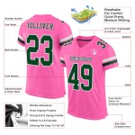 Maglia da calcio verde-bianca rosa autentica personalizzata Maglia da calcio verde-bianca rosa autentica personalizzata