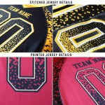 Maglia da football Drift personalizzata in maglia nera, rossa e oro antico Maglia da football Drift personalizzata in maglia nera, rossa e oro antico