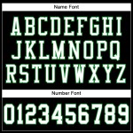 Maglia da football autentica nera e verde personalizzata, maglia bianca-erba Maglia da football autentica nera e verde personalizzata, maglia bianca-erba