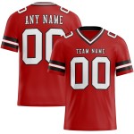 Maglia da football personalizzata autentica in maglia rossa bianco-nera Maglia da football personalizzata autentica in maglia rossa bianco-nera