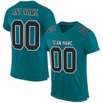 Maglia da football autentica personalizzata nera e bianca, in maglia verde acqua Maglia da football autentica personalizzata nera e bianca, in maglia verde acqua