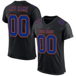 Maglia da calcio autentica Royal-Orange personalizzata nera Maglia da calcio autentica Royal-Orange personalizzata nera