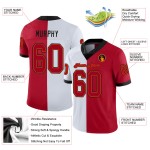 Maglia da football personalizzata in maglia rossa e bianca divisa Maglia da football personalizzata in maglia rossa e bianca divisa