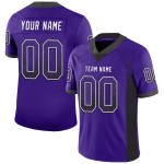 Maglia da calcio personalizzata in maglia nera e bianca Drift Purple Maglia da calcio personalizzata in maglia nera e bianca Drift Purple