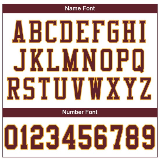 Maglia da calcio personalizzata bianca autentica in maglia bordeaux-oro Maglia da calcio personalizzata bianca autentica in maglia bordeaux-oro