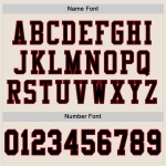 Maglia da calcio personalizzata nera e rossa autentica in rete color crema