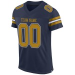 Maglia da calcio autentica in rete personalizzata blu navy oro-bianco antica Maglia da calcio autentica in rete personalizzata blu navy oro-bianco antica