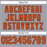 Maglia da football arancione-nera personalizzata grigio chiaro autentica in mesh Maglia da football arancione-nera personalizzata grigio chiaro autentica in mesh